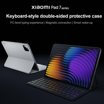 Pour Xiaomi Pad 7 / 7 Pro Étui de protection double face avec clavier intelligent en cuir d'origine Xiaomi (blanc)