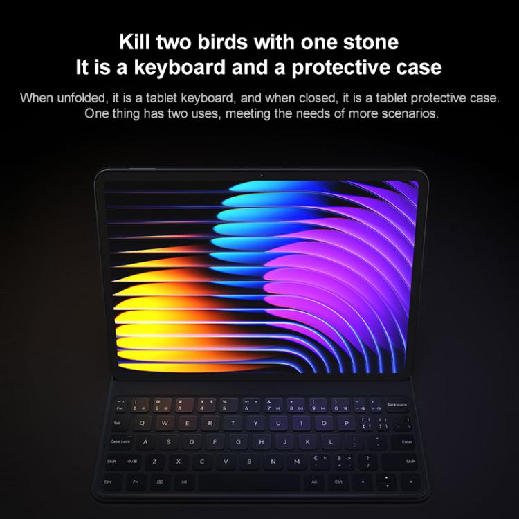 Pour Xiaomi Pad 7 / 7 Pro Étui de protection double face avec clavier intelligent en cuir d'origine Xiaomi (blanc)