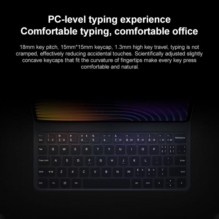 Pour Xiaomi Pad 7 / 7 Pro Étui de protection double face avec clavier intelligent en cuir d'origine Xiaomi (blanc)