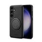For Samsung Galaxy S25 5G Denior A14 Skin Feel Rotating Holder MagSafe Phone Case(Black)