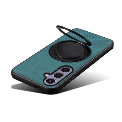 For Samsung Galaxy S24+ 5G Denior A14 Skin Feel Rotating Holder MagSafe Phone Case(Blue)