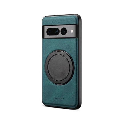 For Google Pixel 7 Pro Denior A14 Skin Feel Rotating Holder MagSafe Phone Case(Blue)