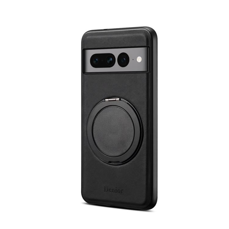 For Google Pixel 7 Pro Denior A14 Skin Feel Rotating Holder MagSafe Phone Case(Black)