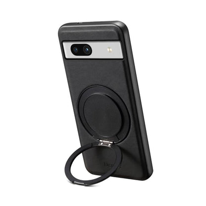 Pour la coque de téléphone Google Pixel 7a Denior A14, avec support rotatif MagSafe et sensation peau (Noir)