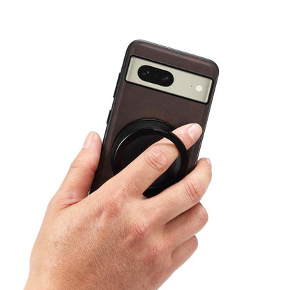 For Google Pixel 8 Denior A14 Skin Feel Rotating Holder MagSafe Phone Case(Brown)