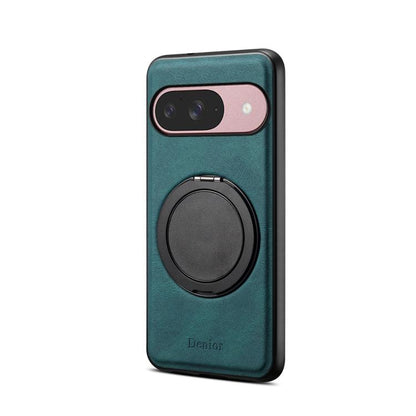 For Google Pixel 9 Denior A14 Skin Feel Rotating Holder MagSafe Phone Case(Blue)