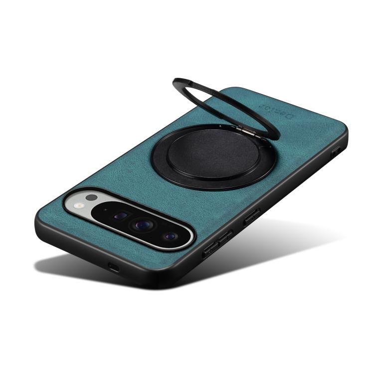 For Google Pixel 9 Pro XL Denior A14 Skin Feel Rotating Holder MagSafe Phone Case(Blue)