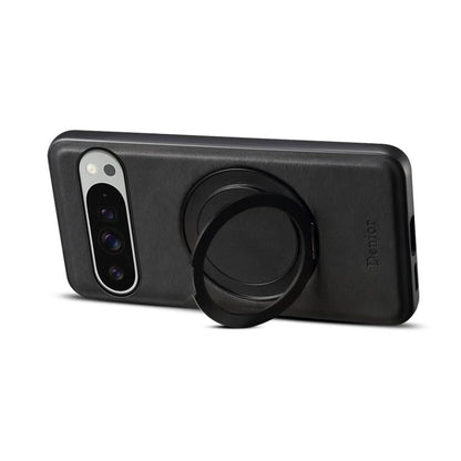 For Google Pixel 9 Pro XL Denior A14 Skin Feel Rotating Holder MagSafe Phone Case(Black)