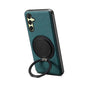 For Samsung Galaxy A16 5G Denior A14 Skin Feel Rotating Holder MagSafe Phone Case(Blue)