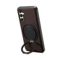 For Samsung Galaxy A16 5G Denior A14 Skin Feel Rotating Holder MagSafe Phone Case(Brown)