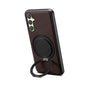 For Samsung Galaxy A25 5G Denior A14 Skin Feel Rotating Holder MagSafe Phone Case(Brown)