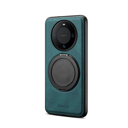 For Huawei Mate 60 Denior A14 Skin Feel Rotating Holder MagSafe Phone Case(Blue)