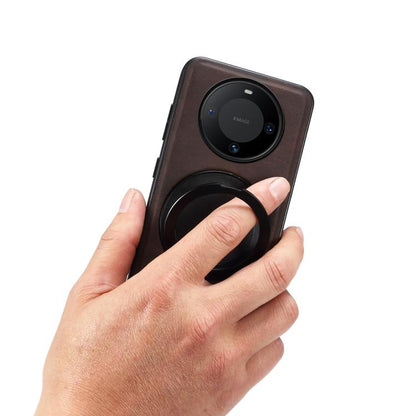 For Huawei Mate 60 Denior A14 Skin Feel Rotating Holder MagSafe Phone Case(Brown)