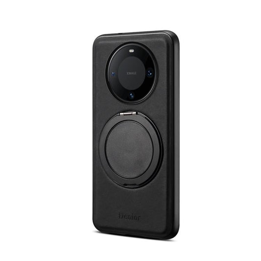 For Huawei Mate 60 Pro / 60 Pro+ Denior A14 Skin Feel Rotating Holder MagSafe Phone Case(Black)