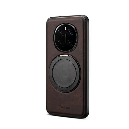 For Honor Magic7 Pro Denior A14 Skin Feel Rotating Holder MagSafe Phone Case(Brown)