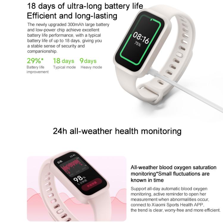 Xiaomi Redmi Band 3 Smart Band, 1.47 inch, Heart Rate / Blood Oxygen Health Monitoring(Black)