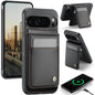 For Google Pixel 9 Pro XL JEEHOOD J06 British Style RFID MagSafe Card Bag PU Phone Case(Black)
