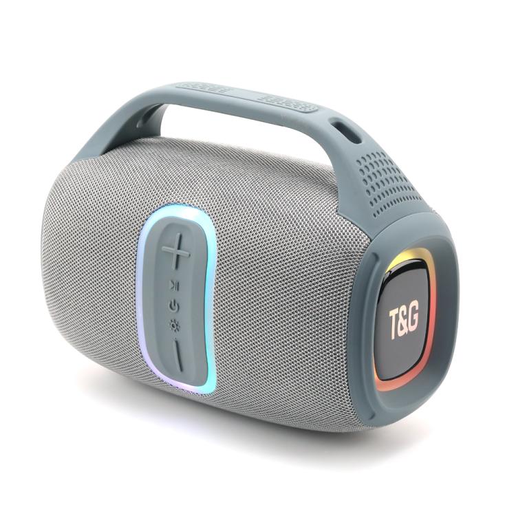 T&G TG674 TWS Outdoor Portable Wireless Bluetooth Speaker with RGB Light(Grey)