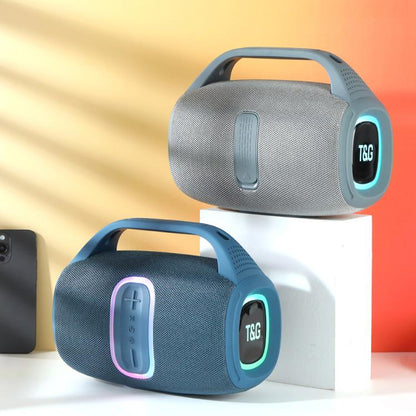 Haut-parleur Bluetooth sans fil portable TWS d'extérieur T&G TG674 avec lumière RVB (noir)