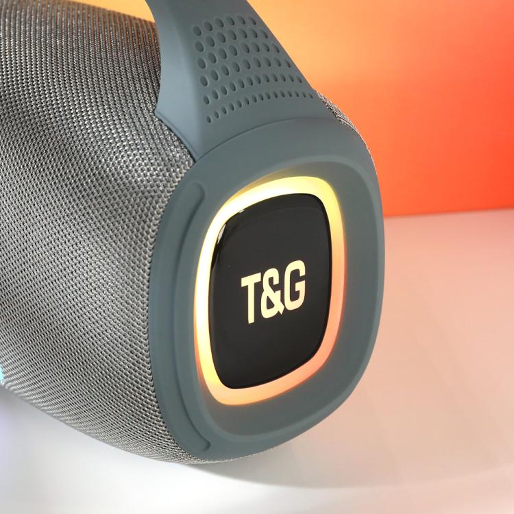 Haut-parleur Bluetooth sans fil portable TWS d'extérieur T&G TG674 avec lumière RVB (noir)