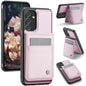 For Samsung Galaxy A13 5G JEEHOOD J06 British Style RFID MagSafe Card Bag PU Phone Case(Pink)