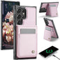 For Samsung Galaxy S23 Ultra 5G JEEHOOD J06 British Style RFID MagSafe Card Bag PU Phone Case(Pink)