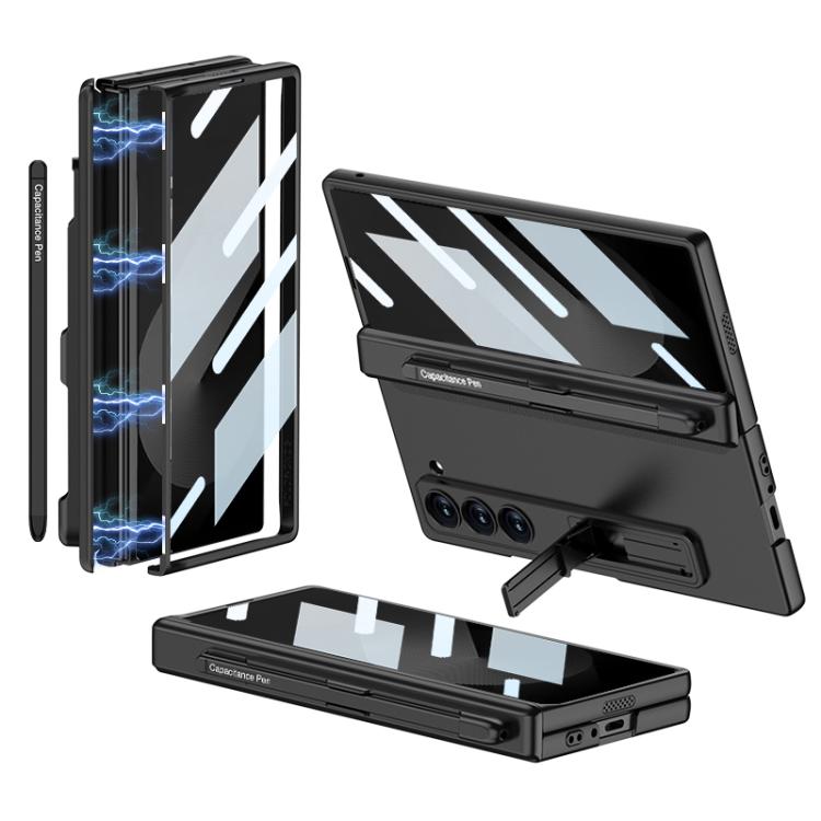 For Samsung Galaxy Z Fold6 Slim GKK Integrated Full Coverage Magnetic Fold Phone Case with Pen Slot / Pen(Black)