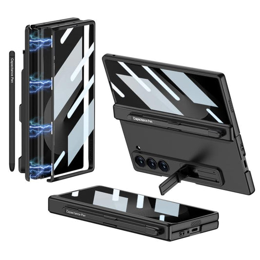 For Samsung Galaxy Z Fold6 Slim GKK Integrated Full Coverage Magnetic Fold Phone Case with Pen Slot / Pen(Black)