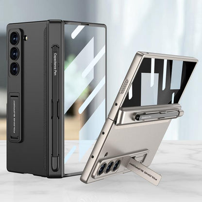 For Samsung Galaxy Z Fold6 Slim GKK Integrated Full Coverage Magnetic Fold Phone Case with Pen Slot / Pen(Black)