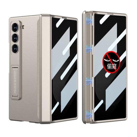 For Samsung Galaxy Z Fold6 Slim GKK Integrated Privacy Full Coverage Magnetic Fold Phone Case(Titanium Gray)
