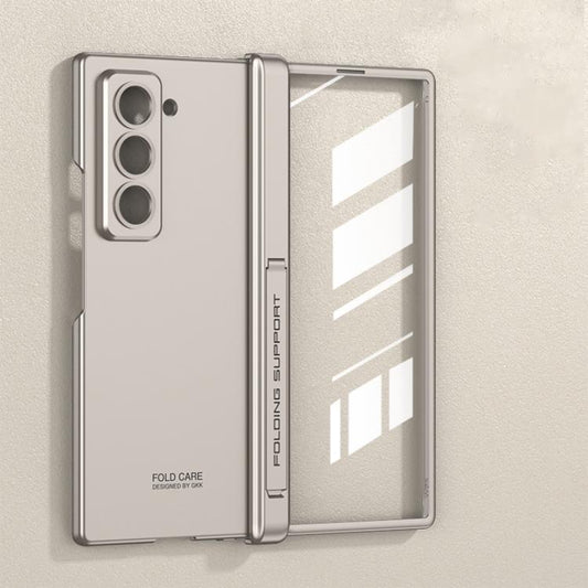 For Samsung Galaxy Z Fold6 Slim GKK Integrated Magnetic Folding Hinge All-inclusive Phone Case(Titanium Gray)