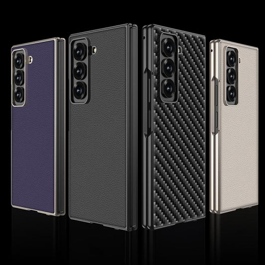 For Samsung Galaxy Z Fold6 Slim GKK Integrated Metal Paint Skin Feel Leather Full Coverage Phone Case(Green)
