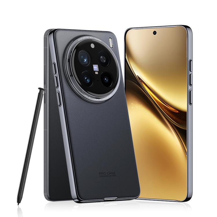For vivo X200 Pro GKK Integrated AG Phantom All-inclusive Shockproof Phone Case without Pen(Black)