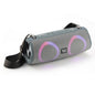 T&G TG676 30W Music Battle Drum Portable Strap Bluetooth Speaker with RGB Light(Grey)