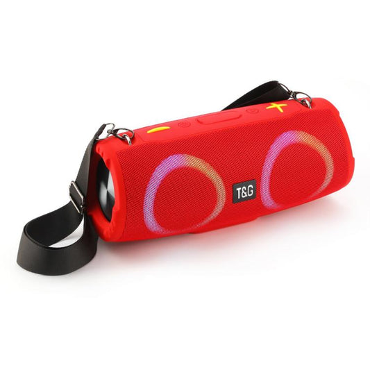 T&G TG676 30W Music Battle Drum Portable Strap Bluetooth Speaker with RGB Light(Red)