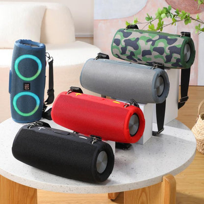 T&G TG676 30W Music Battle Drum Portable Strap Bluetooth Speaker with RGB Light(Black)