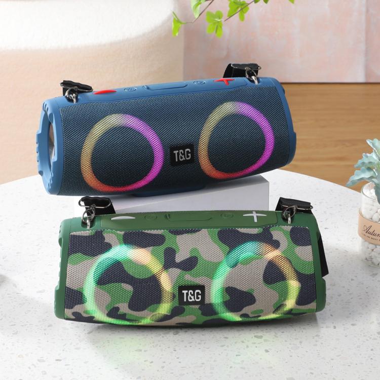 T&G TG676 30W Music Battle Drum Portable Strap Bluetooth Speaker with RGB Light(Black)