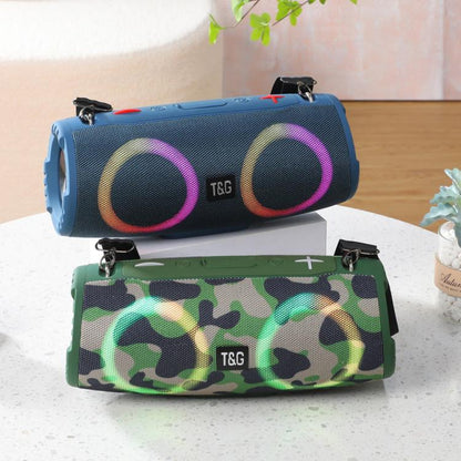 T&G TG676 30W Music Battle Drum Portable Strap Bluetooth Speaker with RGB Light(Black)