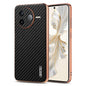 For Redmi K80 AZNS Electroplated Edge Carbon Fiber Texture Phone Case(Black)