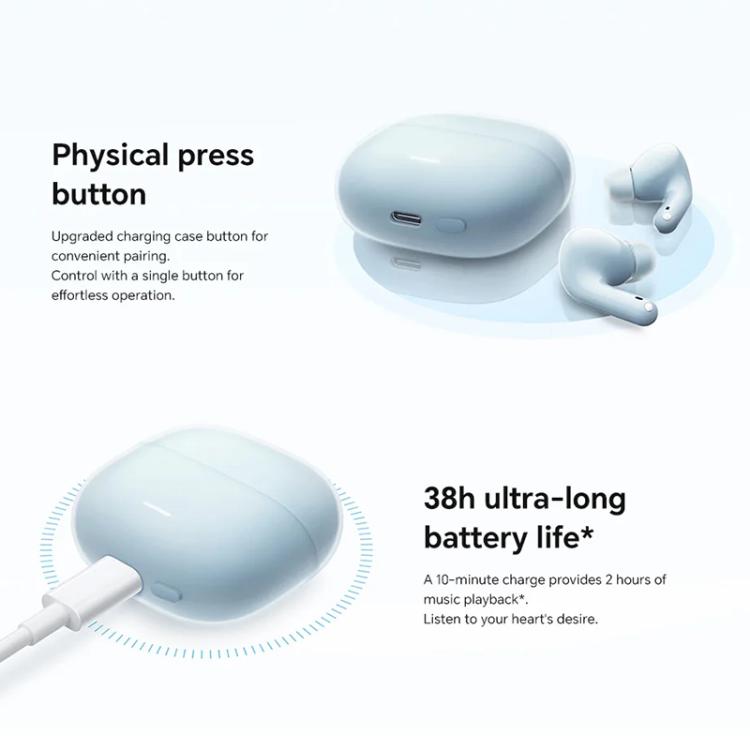 Xiaomi Redmi Buds 6 Lite Dual Microphone AI Call Wireless Bluetooth Earphone(White)