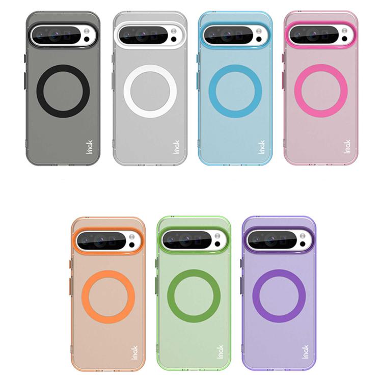 For Google Pixel 9 / 9 Pro IMAK Candy Series Shockproof MagSafe Phone Case(Purple)