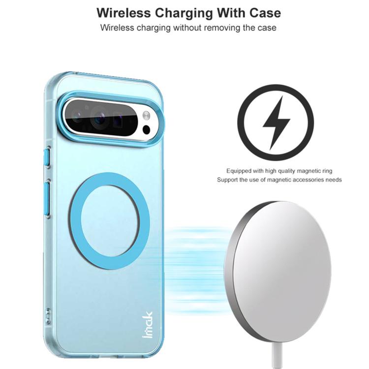 For Google Pixel 9 Pro XL IMAK Candy Series Shockproof MagSafe Phone Case(Blue)