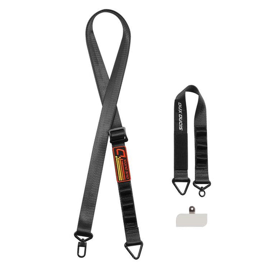 Cordon de téléphone en nylon réglable pour bandoulière DUX DUCIS Outdoor Series (Noir)