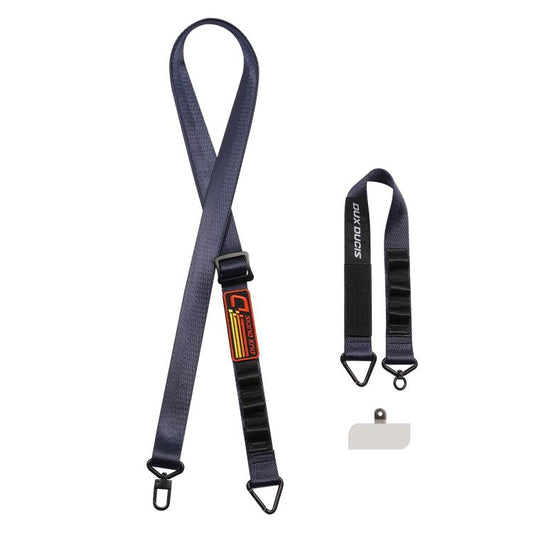 DUX DUCIS Cordon de téléphone croisé réglable en nylon série Outdoor (Bleu)