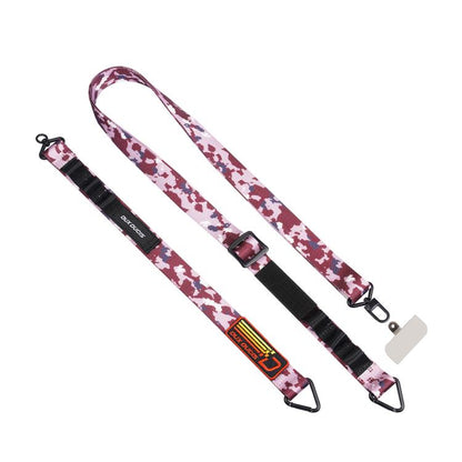 DUX DUCIS Outdoor Series Nylon Adjustable Crossbody Phone Lanyard(Camouflage Pink)
