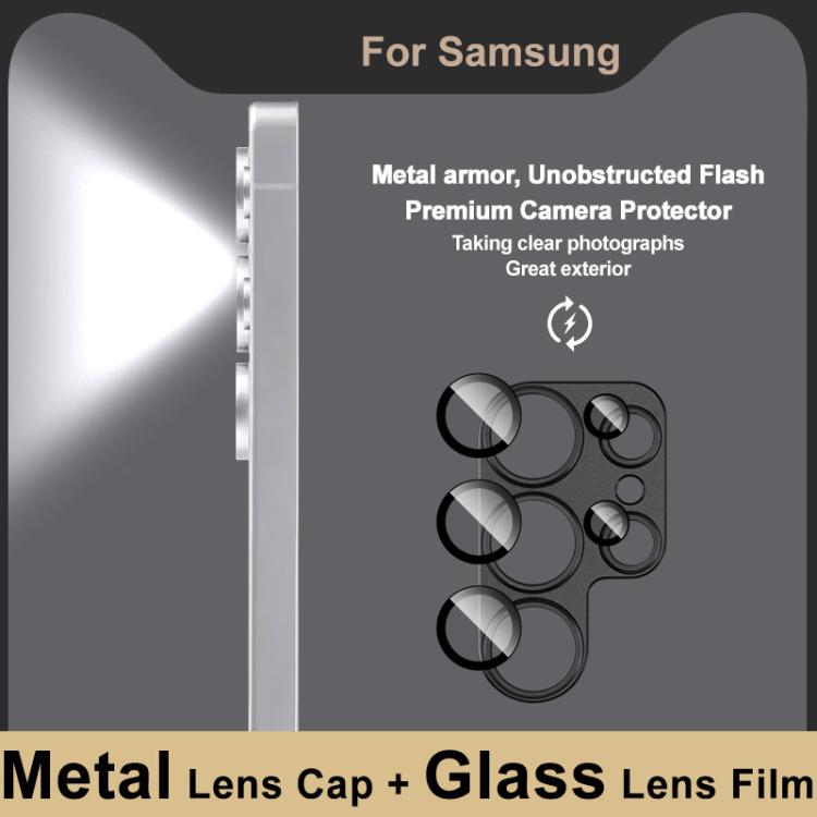 Pour Samsung Galaxy S25 Ultra 5G IMAK Metal Armor Film de protection d'objectif photo premium (noir)