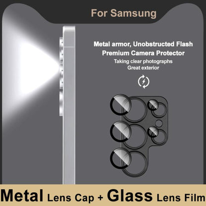 Pour Samsung Galaxy S25 Ultra 5G IMAK Metal Armor Film de protection d'objectif photo premium (noir)