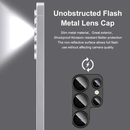 Pour Samsung Galaxy S25 Ultra 5G IMAK Metal Armor Film de protection d'objectif photo premium (noir)