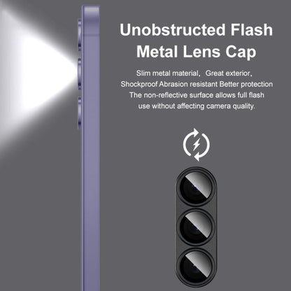 Pour Samsung Galaxy S25+ 5G Film de protection d'objectif en métal IMAK Metal Armor (noir)