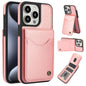 Pour iPhone 15 Pro Étui Portefeuille en Cuir avec Rabat Vertical AwQuer (Or Rose)